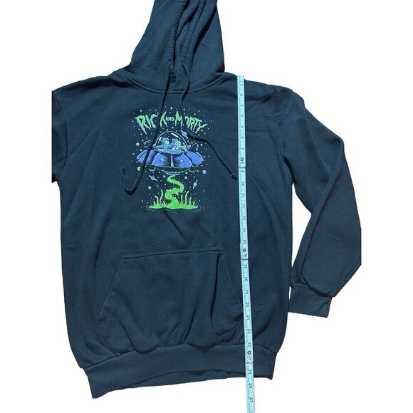 Rick & Morty men’s black graphic hoodie sz M - Picture 5 of 6